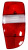 Bakljusglas 140, 164 -72 Röd-Vit Bakljusglas 140, 164 -72 Röd-Vit