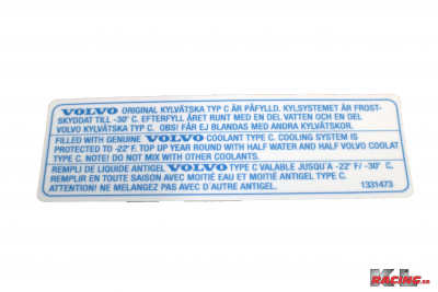 Dekal Kylare 240, 720, 940, 850 i gruppen Modellanpassat / Volvo / 900-Serien / Kylsystem / Kylare hos KL Racing AB (15070)