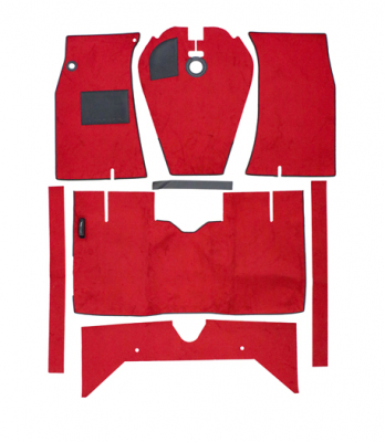Golvmatta Amazon 65-70 Röd textil i gruppen Modellanpassat / Volvo / Amazon / Interiör / Övrigt hos KL Racing AB (17860)