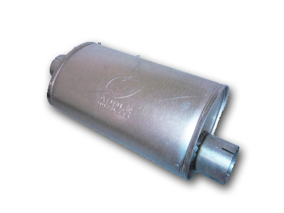 2,5'' Ø 100/240mm, Slimside  -Låg modell- i gruppen Motor / Tuning / Avgassystem / Tillbehör / Ljuddämpare / Apple/ KLracing 2,5-5,0'' Racedämpare / Stål, Aluminiserat / 2,5'' Oval hos KL Racing AB (19283)