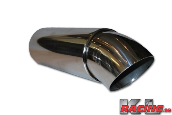 Rostfri 2,5'' dämpare  4,5'' Böj