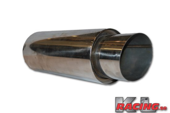  Rostfri 2,5'' dämpare 4,0'' Vinklad