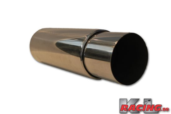 Rostfri  2,5''  dämpare 4,5'' Rak