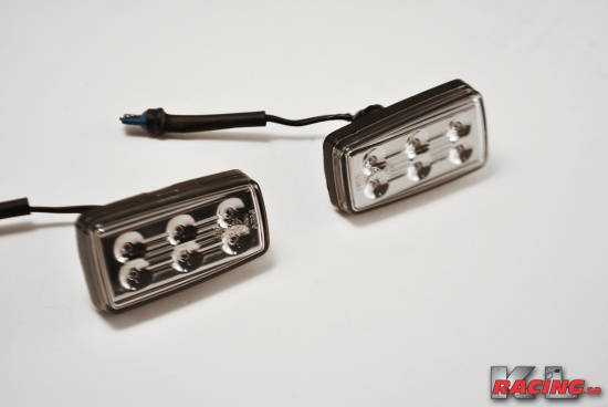 Diodblinkers med klarglas -kromade-