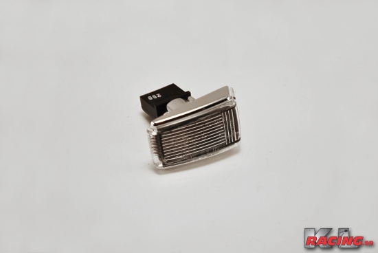 Vita skärmblinkers med Kromad botten