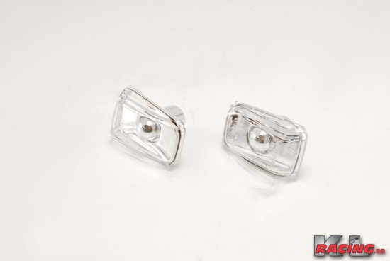 Kromad skärmblinkers med klarglas