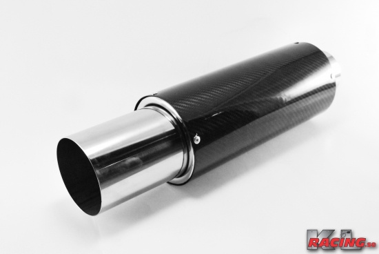 Rostfri 3,0'' dämpare 4,0'' Rak