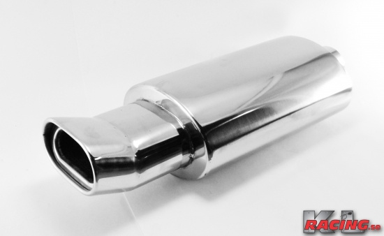 Slutdämpare 2,5''  Vinklat utblås, Ovalt