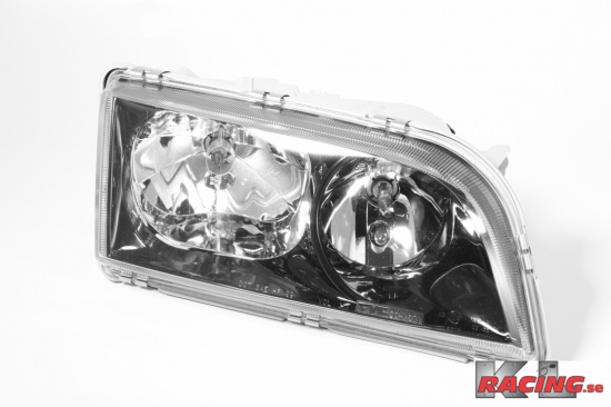 Strålkastare S/V40 00-04 2x Reflektor + Svart hus