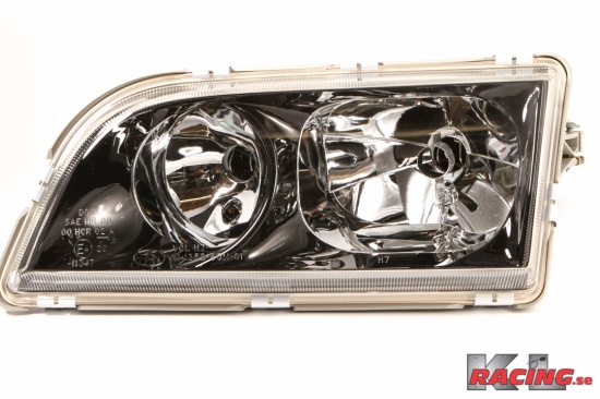 Strålkastare S/V40 00-04 2x Reflektor + Svart hus