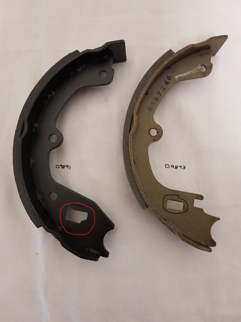 Handbromsbackar P1800, 140, 160