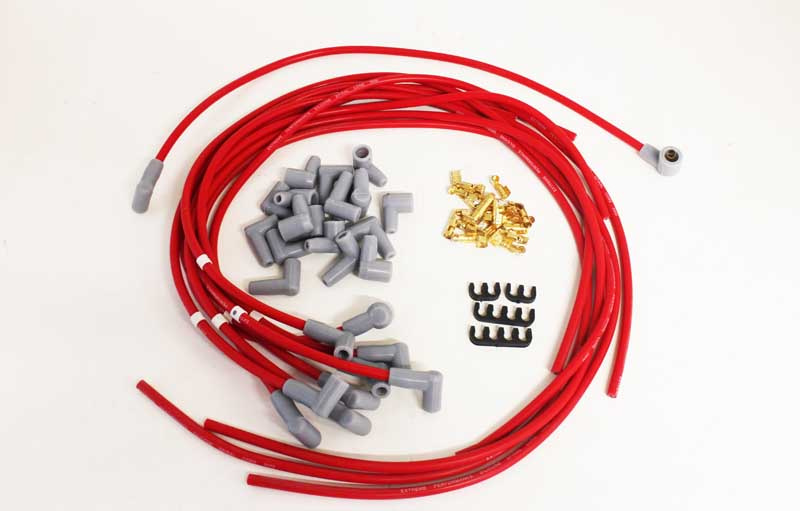Tändkabelsats V8 med 90Grader anslutning mot stift