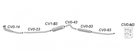 Avgassystem Duett 67-69