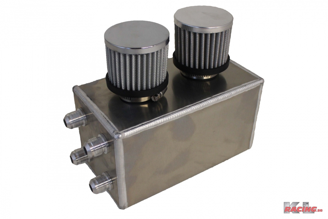Oljecatchtank med 2x luftfilter 2 Liter