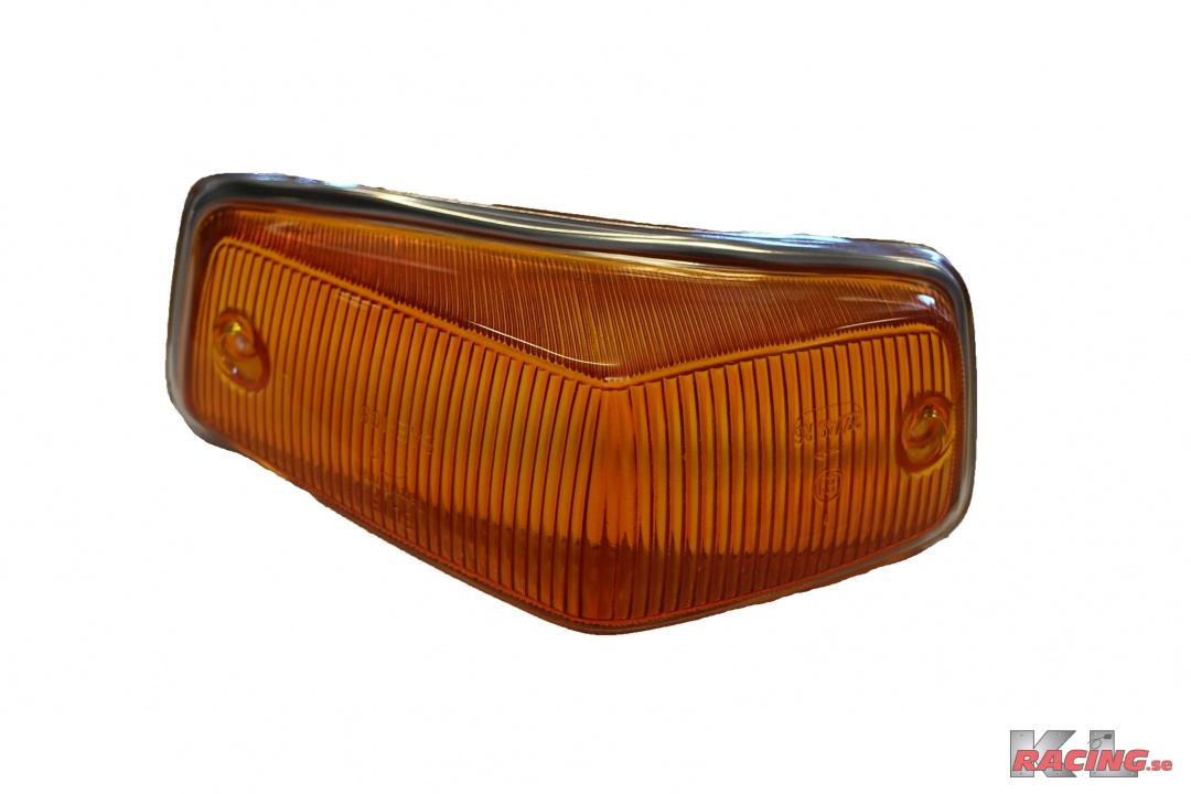 Blinkersglas med sarg 140 -72 Gul