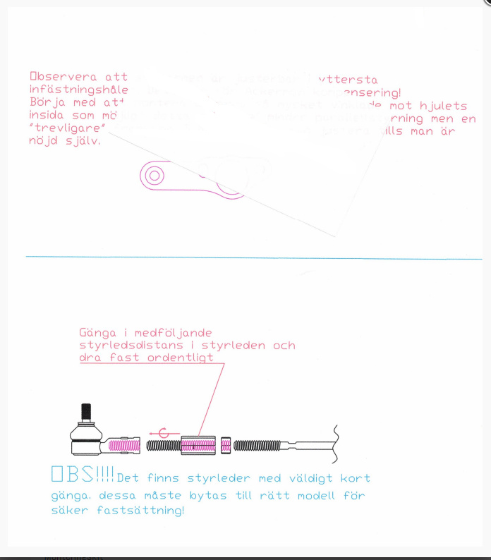 Länkarmskit, Styrvinkelkit 740, 940