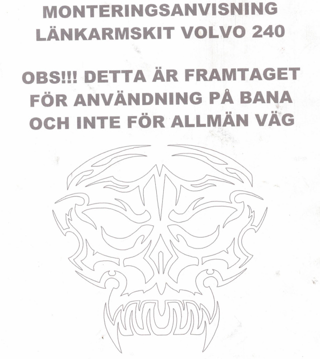 Länkarmskit, Styrvinkelkit 240 Komplett med fjäderbenslagring