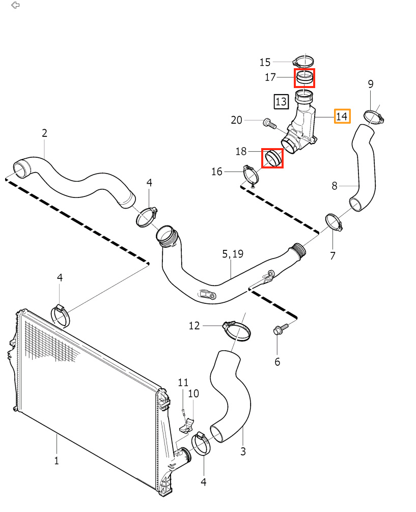 Tätning Resonatorhus V70, S60, XC70, XC90