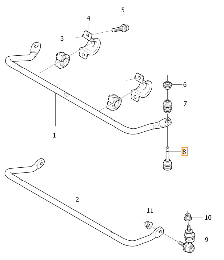 Krängningshämnare S40, V50, C30