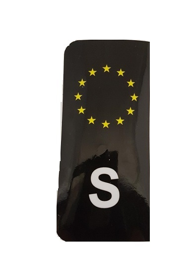 Svart Dekal för nummerplåt