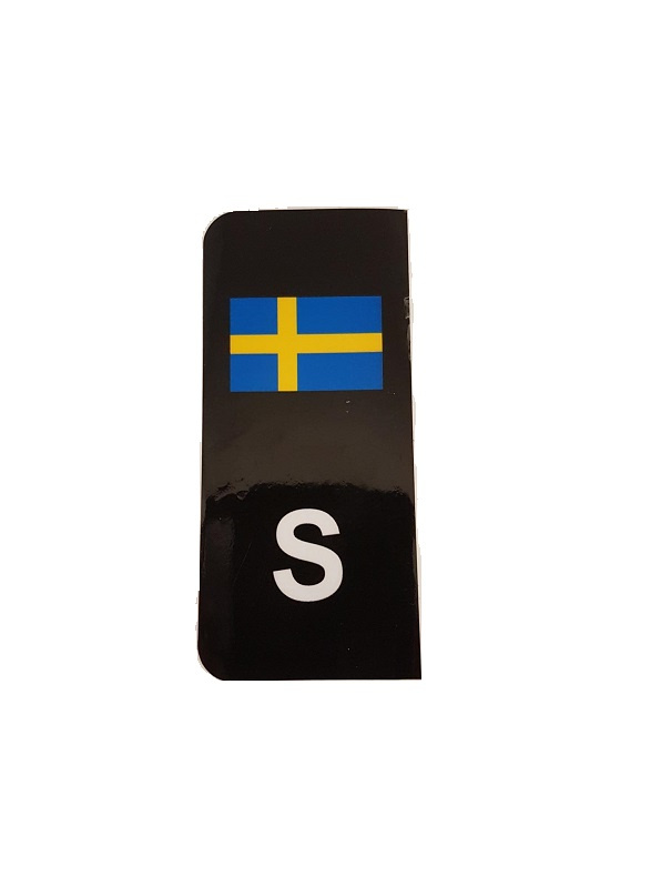Svart Dekal för nummerplåt