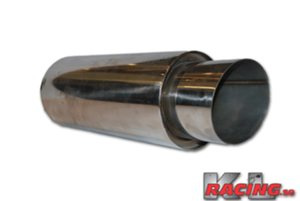 Rostfri 3,5'' dämpare 4,0'' Vinklad