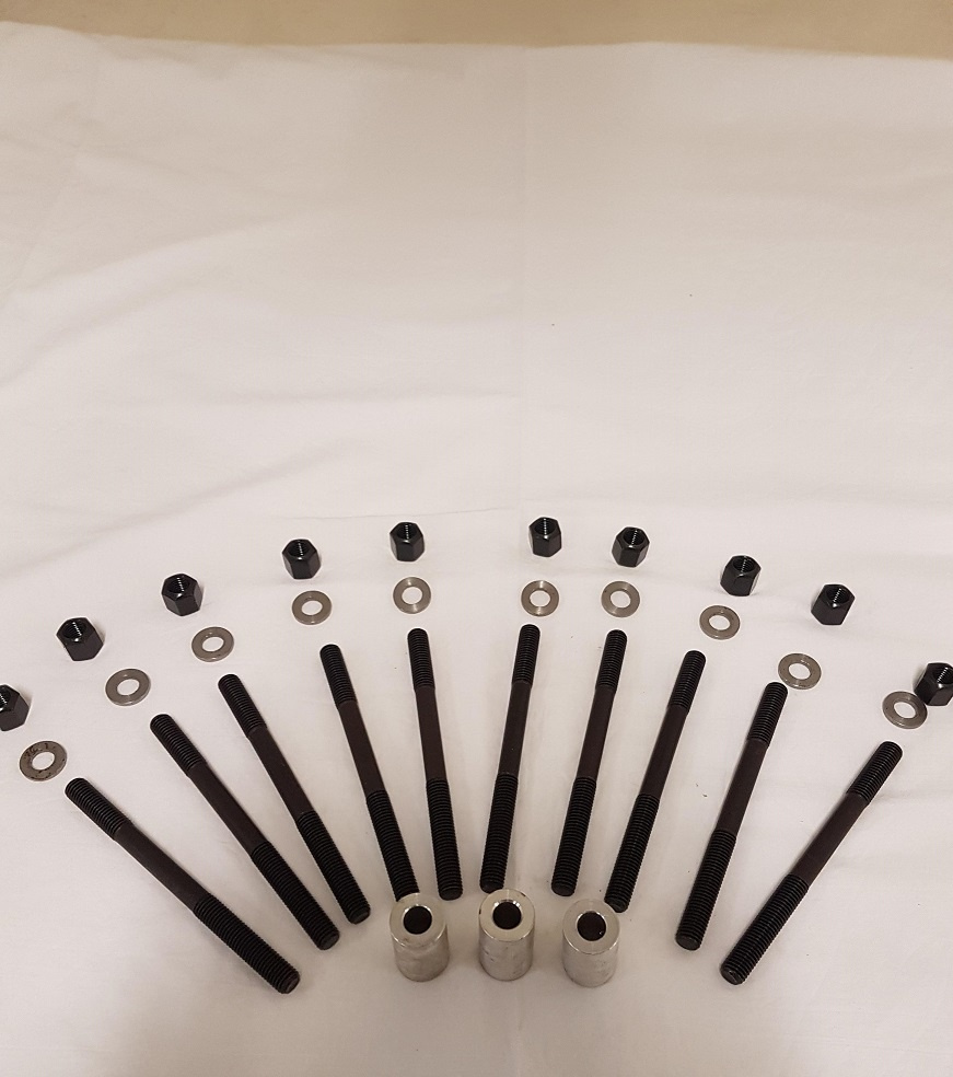 Topplocksbultar 12:9, Volvo 16V  -10st Långa Bultar-