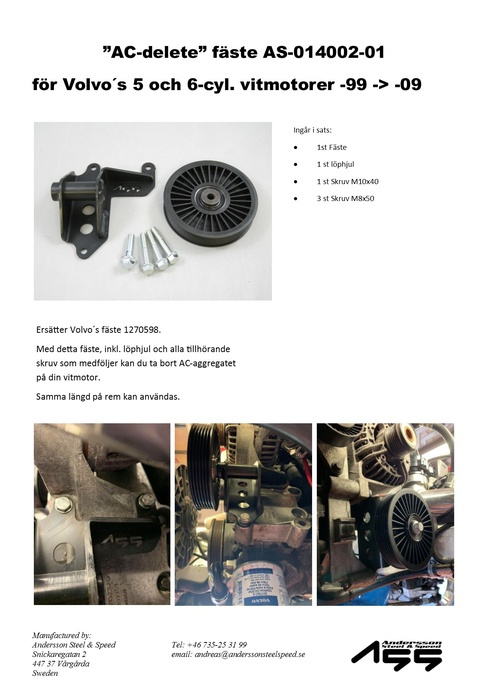 AC-delete 5/6-cyl vitmotor 99-09