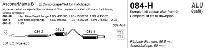 Sportsystem Ascona/ Manta B