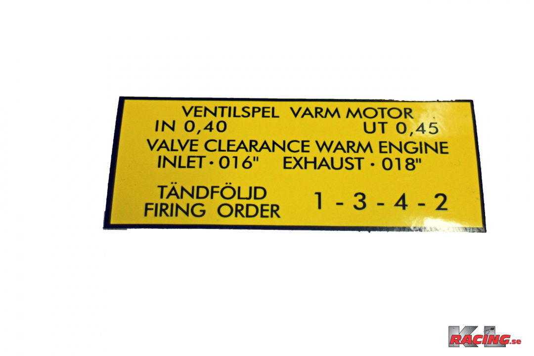 Dekal Ventilkåpa B16, B18, B20