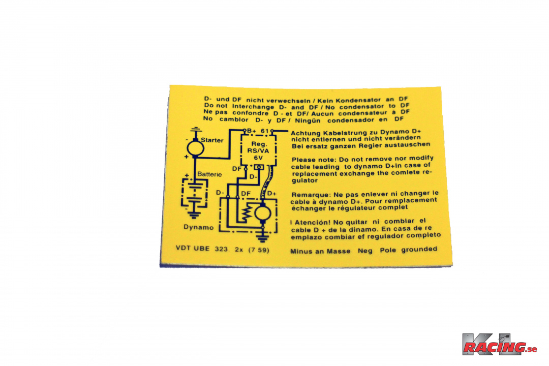 Dekal laddningsrelä 6V