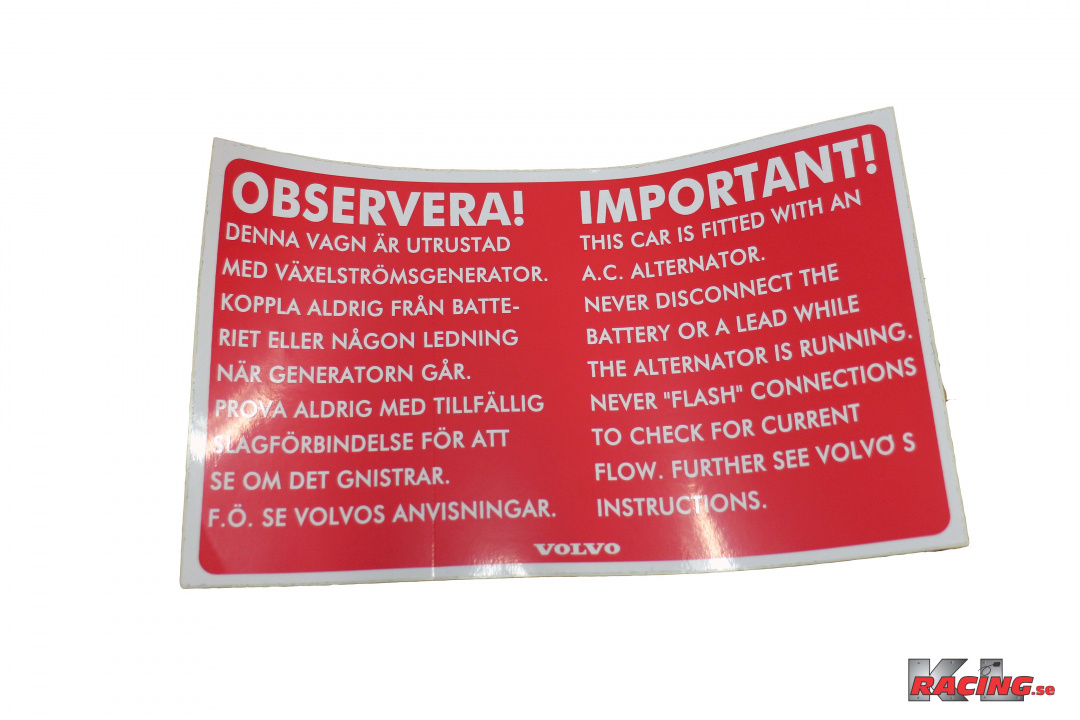 Dekal växelströmsgenerator 123GT