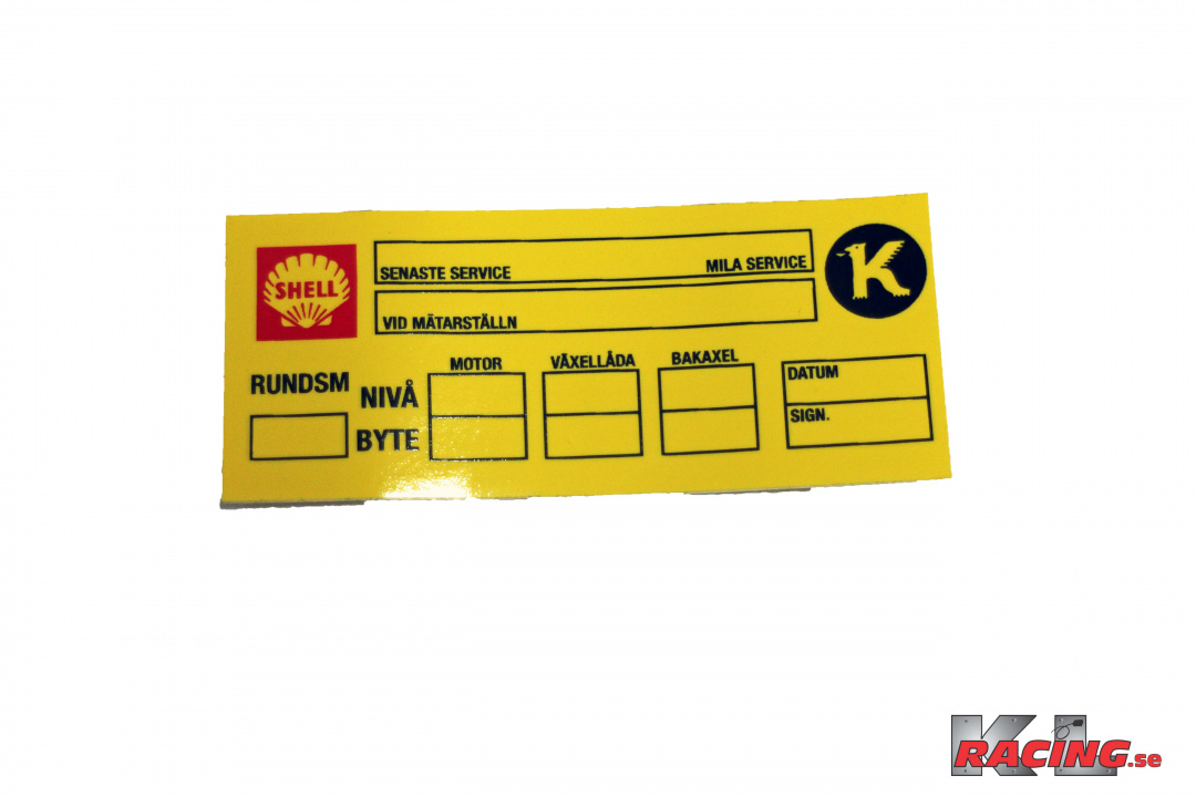 Dekal senaste service, Shell