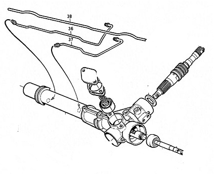 Servorör från pump till styrväxel  240