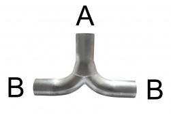 T-Rör A=76mm B=76mm