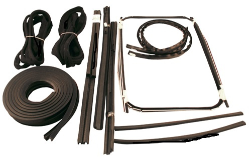 Gummi och styrlistsats PV med svarta textillister