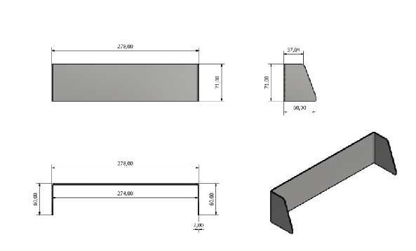 Svetsplåt framvagnsbalk 240 med LSx motor