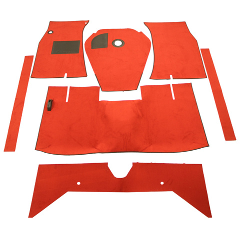 Golvmatta Amazon 62-64 Röd textil