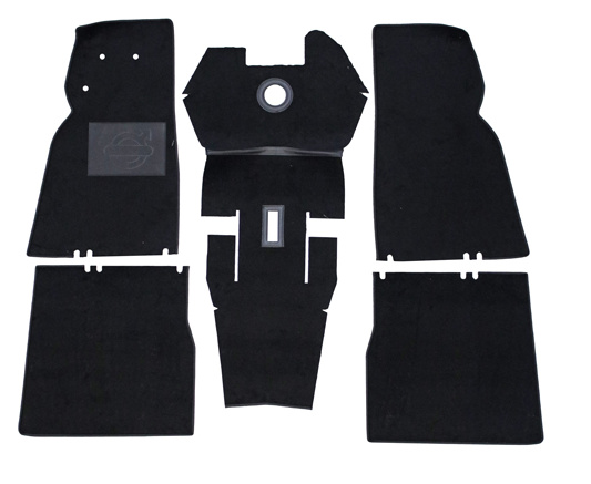 Golvmatta Duett 210 Svart textil