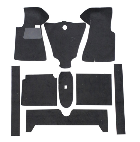 Golvmatta 140 -71 Svart textil