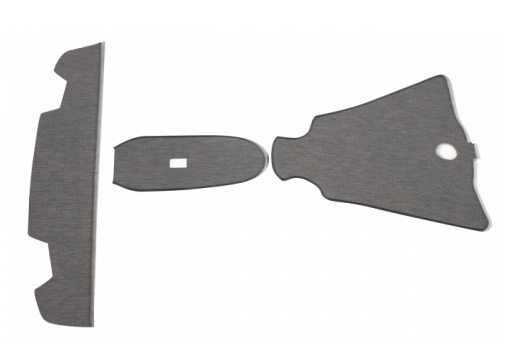 Golvmatta 140 -69 Grå textil. kardan fram & bak