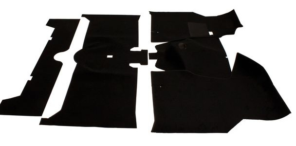 Golvmatta 140 1972 Svart textil