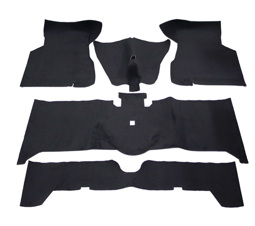 Golvmatta 140 73-74 Svart textil