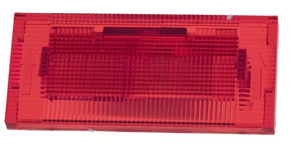 Rött glas dörrgavel 740, 940