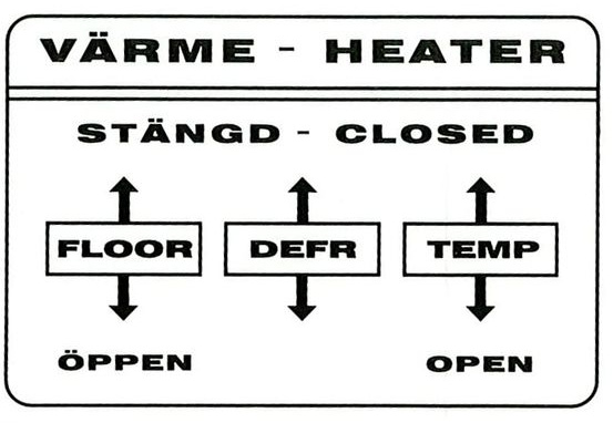 Dekal Värmereglage P1800