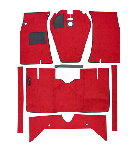 Golvmatta Amazon 65-70 Röd textil