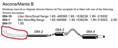 Främre rör Ascona/ Manta B