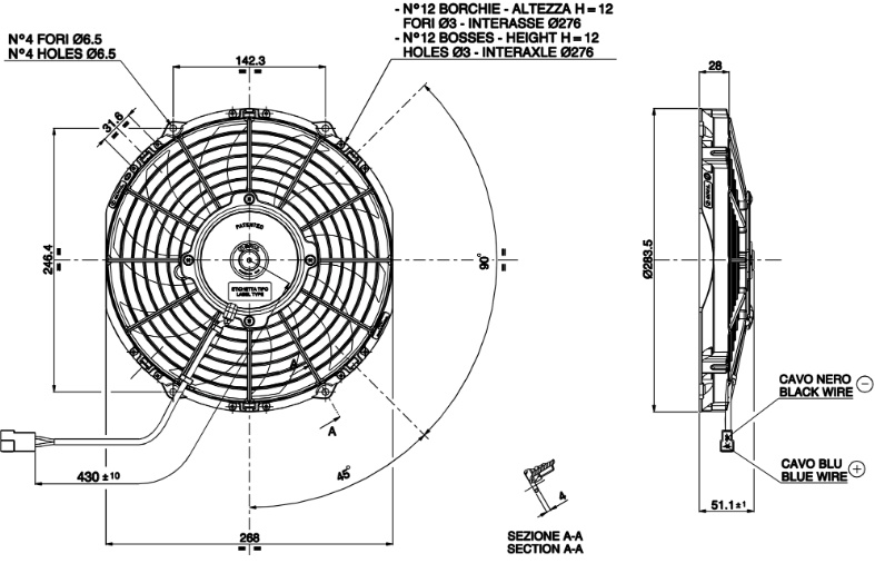 Elfläkt 10'' Tryckande